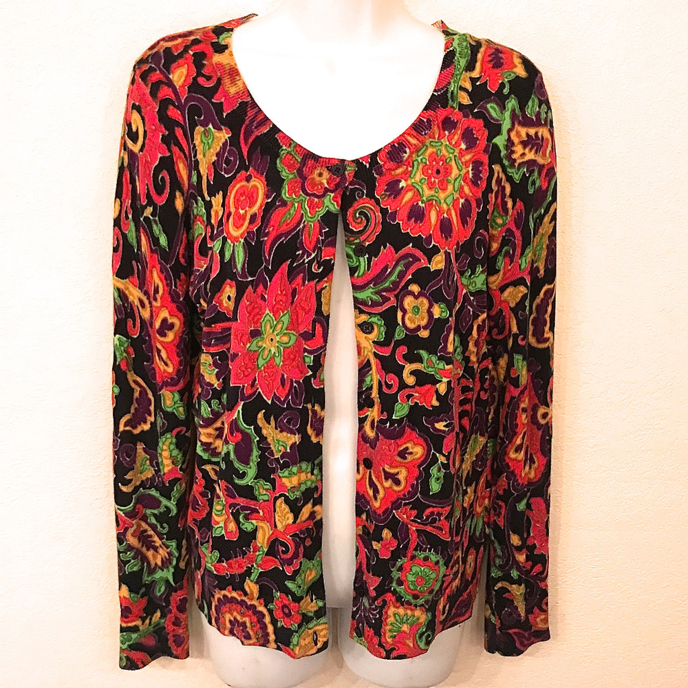 Talbots Button Up Cardigan ~ A499